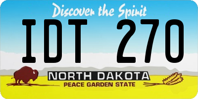 ND license plate IDT270