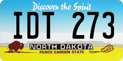 ND license plate IDT273