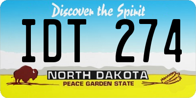 ND license plate IDT274