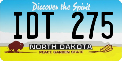 ND license plate IDT275