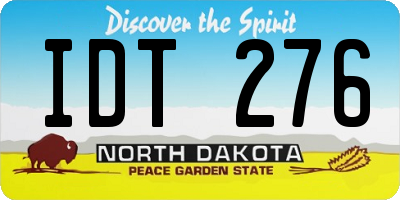 ND license plate IDT276