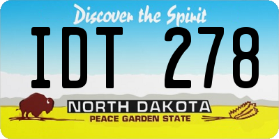ND license plate IDT278