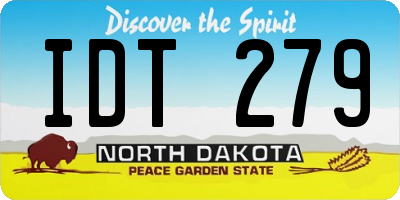 ND license plate IDT279