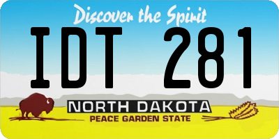 ND license plate IDT281