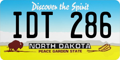 ND license plate IDT286