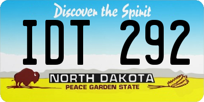 ND license plate IDT292