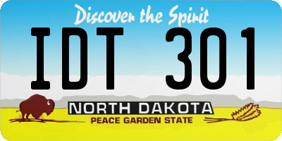 ND license plate IDT301