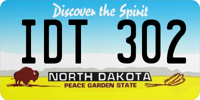 ND license plate IDT302