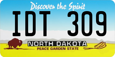 ND license plate IDT309