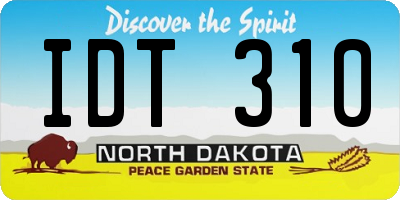 ND license plate IDT310