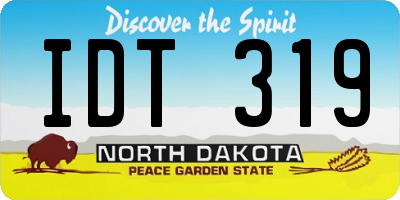ND license plate IDT319