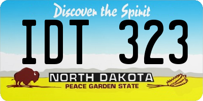 ND license plate IDT323