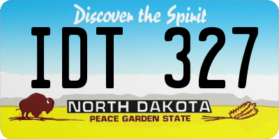 ND license plate IDT327