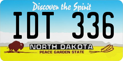 ND license plate IDT336