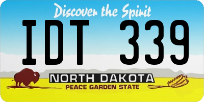 ND license plate IDT339