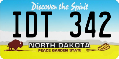 ND license plate IDT342