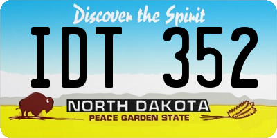 ND license plate IDT352