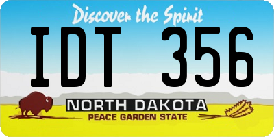 ND license plate IDT356