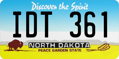 ND license plate IDT361