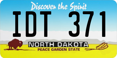 ND license plate IDT371