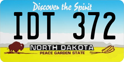 ND license plate IDT372
