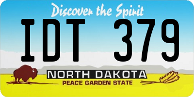 ND license plate IDT379