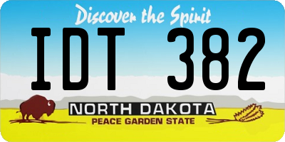 ND license plate IDT382