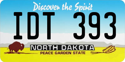 ND license plate IDT393