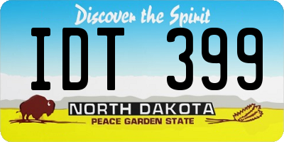 ND license plate IDT399