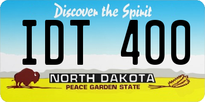 ND license plate IDT400