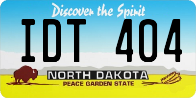 ND license plate IDT404