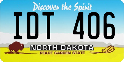 ND license plate IDT406