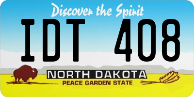 ND license plate IDT408