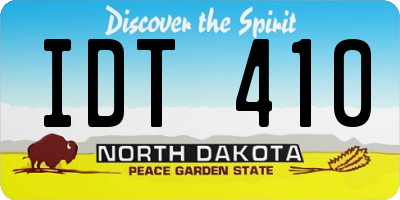 ND license plate IDT410