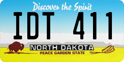 ND license plate IDT411
