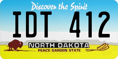 ND license plate IDT412
