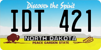 ND license plate IDT421