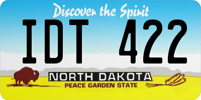 ND license plate IDT422