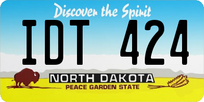 ND license plate IDT424
