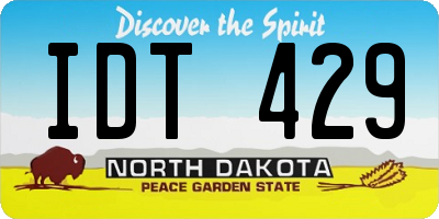ND license plate IDT429