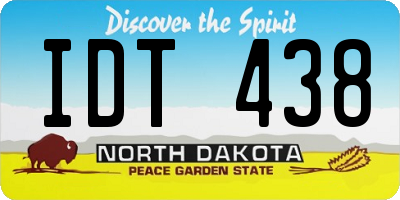 ND license plate IDT438