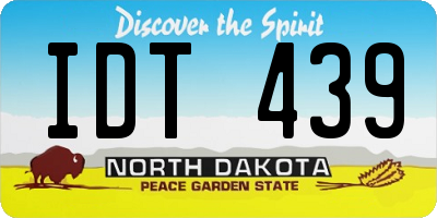 ND license plate IDT439