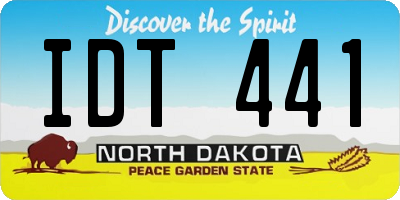 ND license plate IDT441