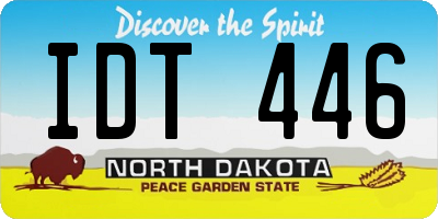 ND license plate IDT446