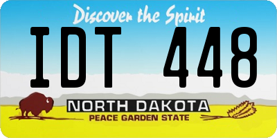 ND license plate IDT448