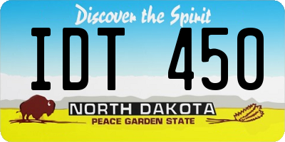 ND license plate IDT450