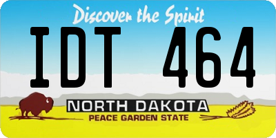 ND license plate IDT464