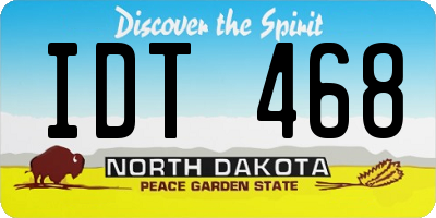 ND license plate IDT468