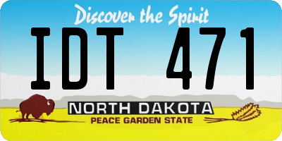ND license plate IDT471