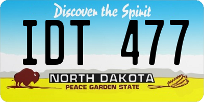 ND license plate IDT477
